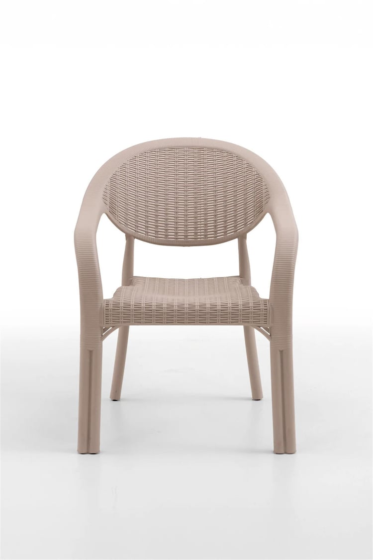 Evdemo Bamboo 2'li Rattan Sandalye Cappuccino