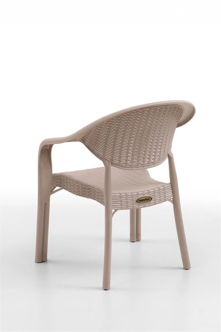 Evdemo Bamboo 2'li Rattan Sandalye Cappuccino