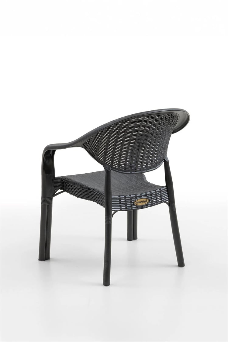 Evdemo Bamboo 4'lü Rattan Sandalye Siyah