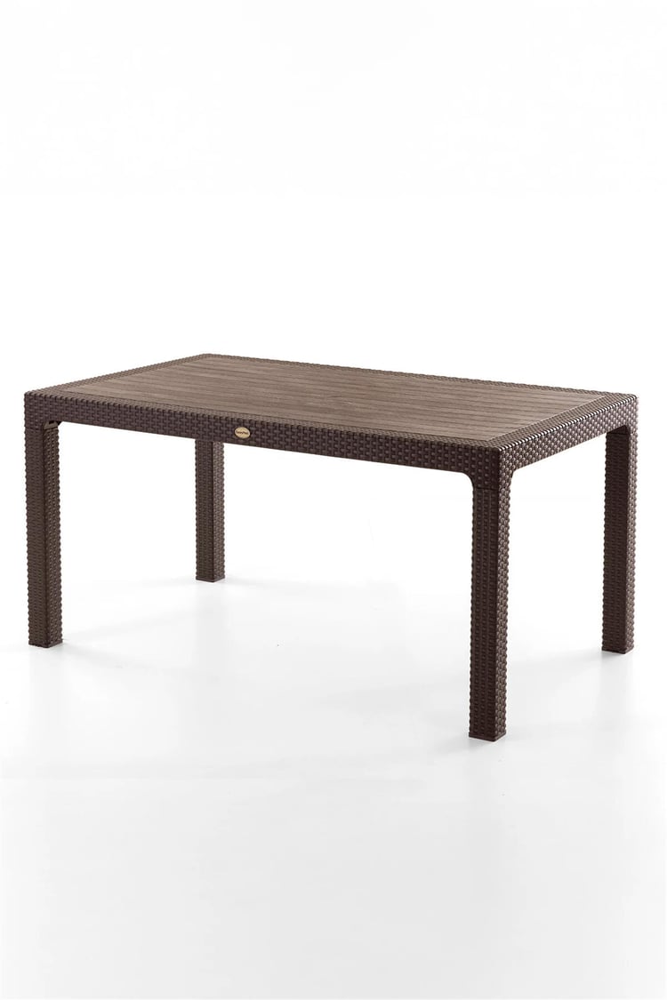 Evdemo Bamboo 6 Kişilik Rattan Masa Sandalye Takımı Kahve