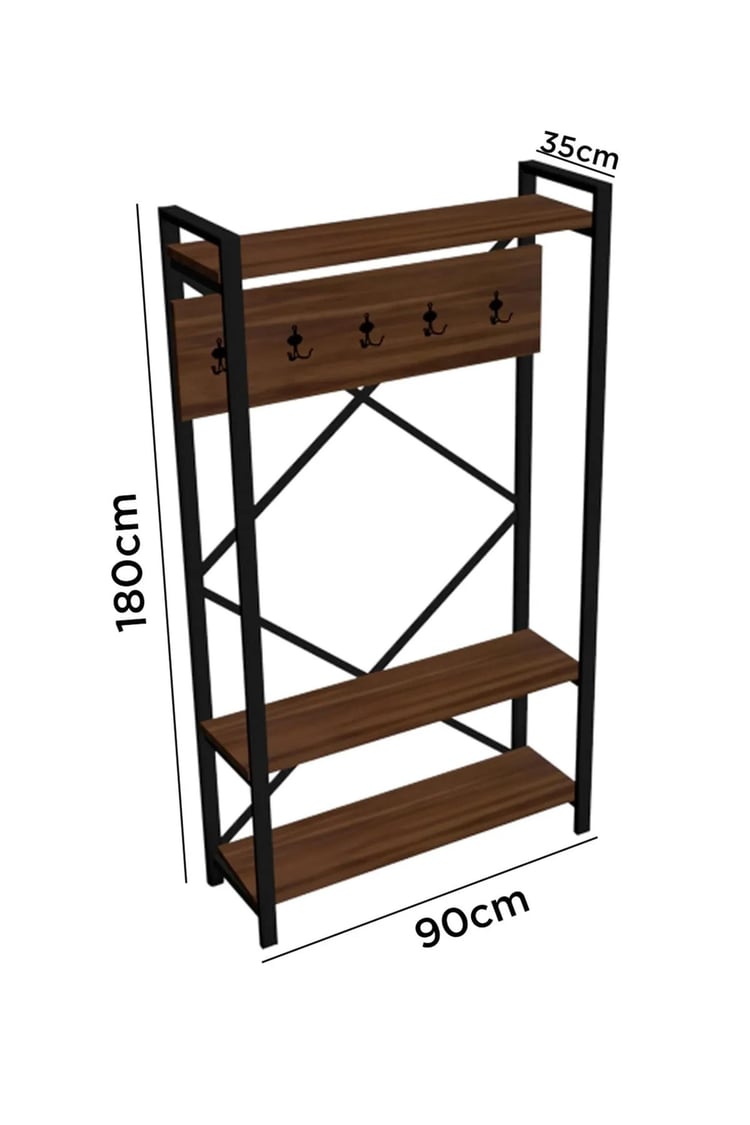 Evdemo Berceste Vestiyer Portmanto Ceviz