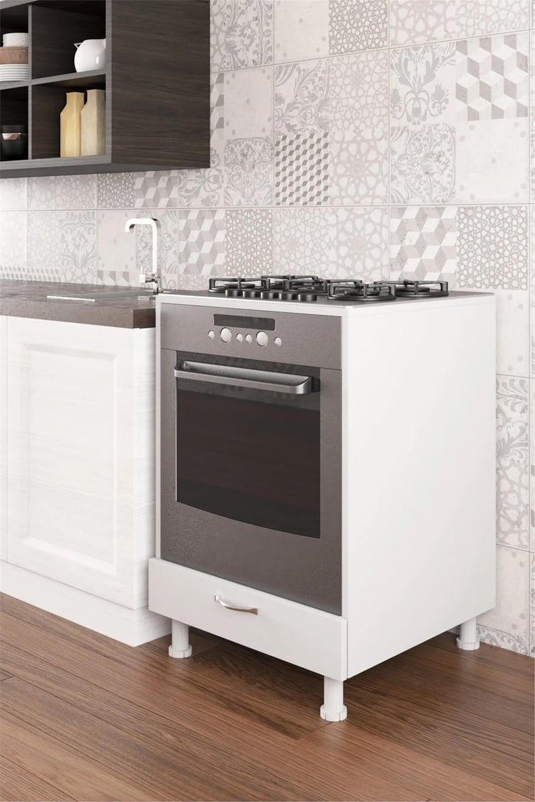 Evdemo Çekmeceli Ankastre Fırın Mutfak Dolabı