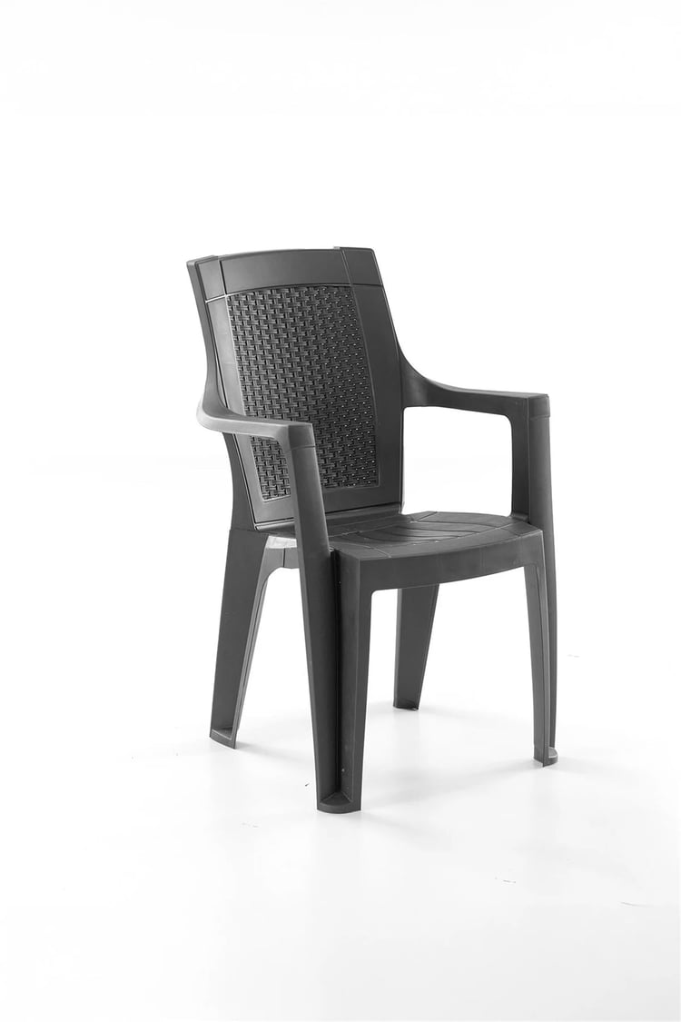 Evdemo Efes 4'lü Rattan Sandalye Siyah