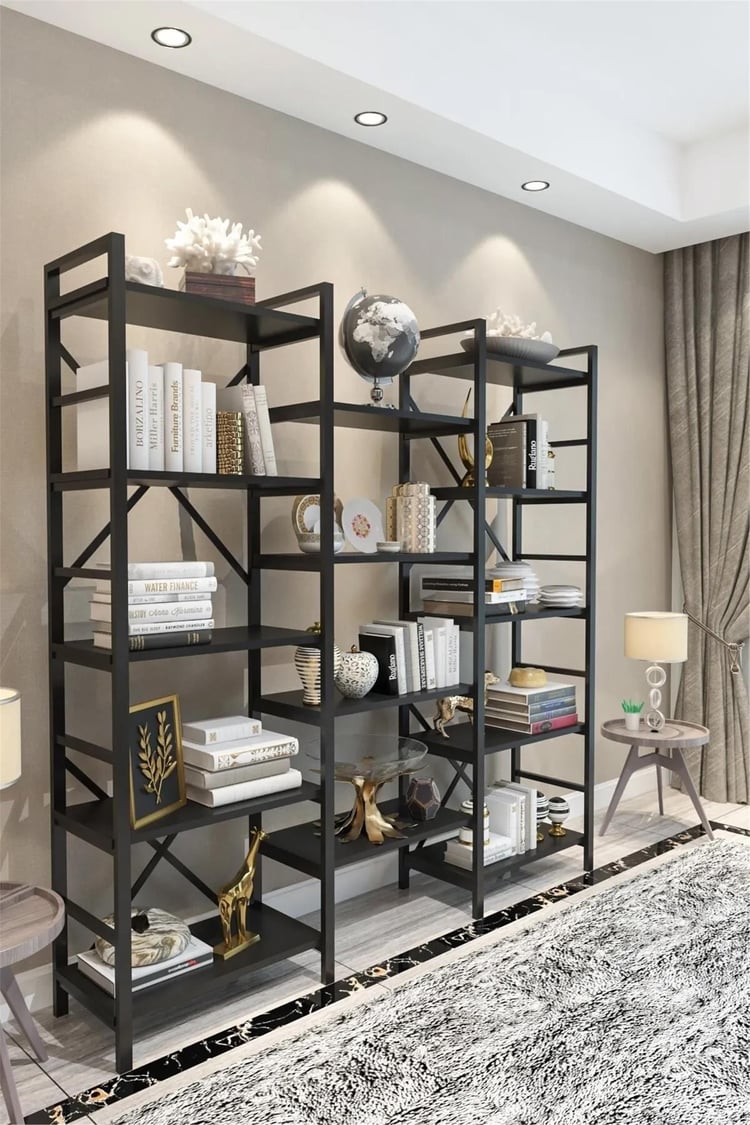 Evdemo Gada Metal Kitaplık Siyah