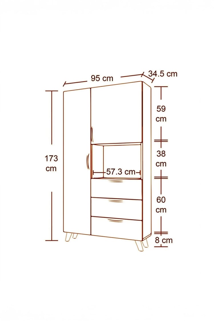 Evdemo Kayra Çok Amaçlı Mutfak Dolabı