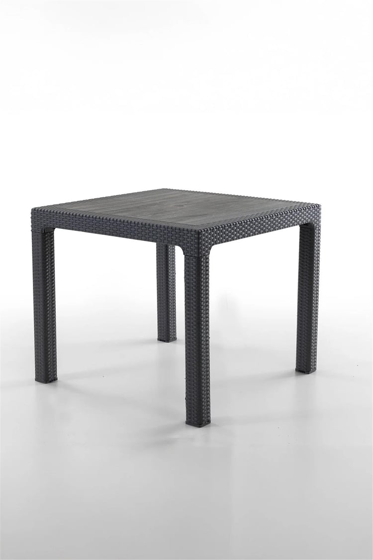 Evdemo King 2 Kişilik Rattan Masa Sandalye Takımı Siyah