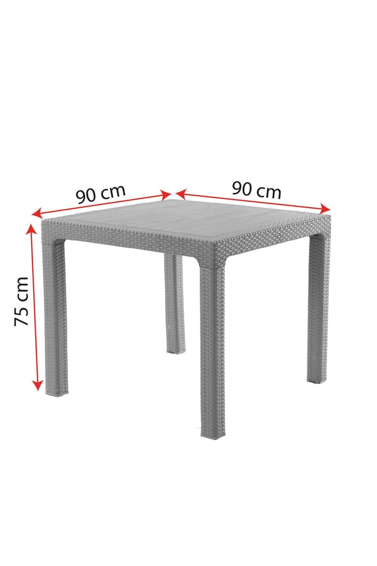 Evdemo King 2 Kişilik Rattan Masa Sandalye Takımı Kahve