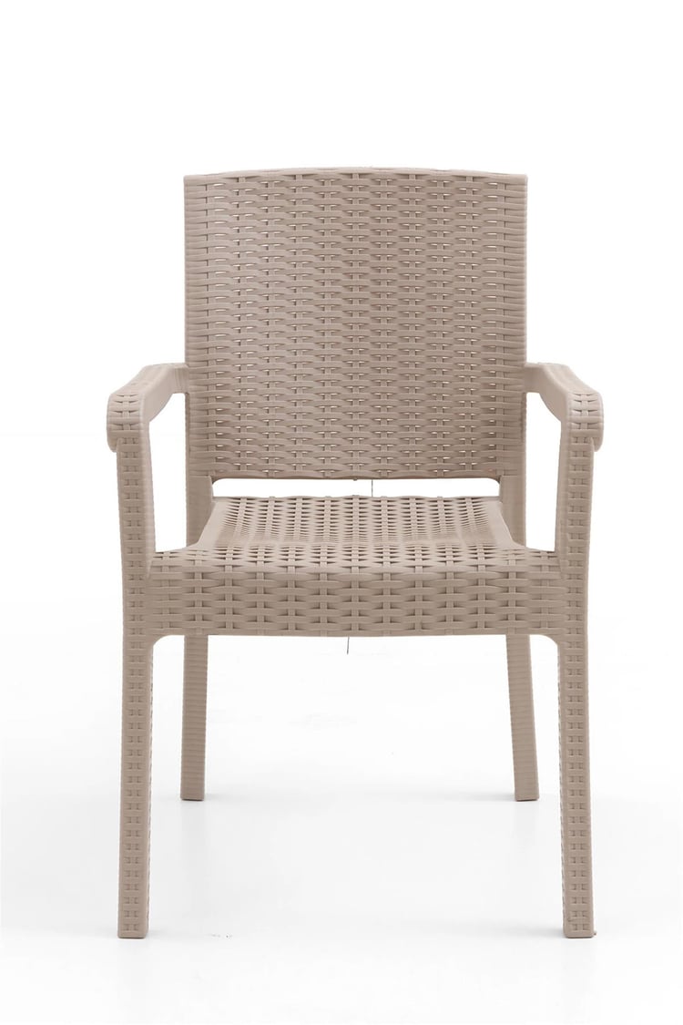 Evdemo King 2'li Rattan Sandalye Cappuccino