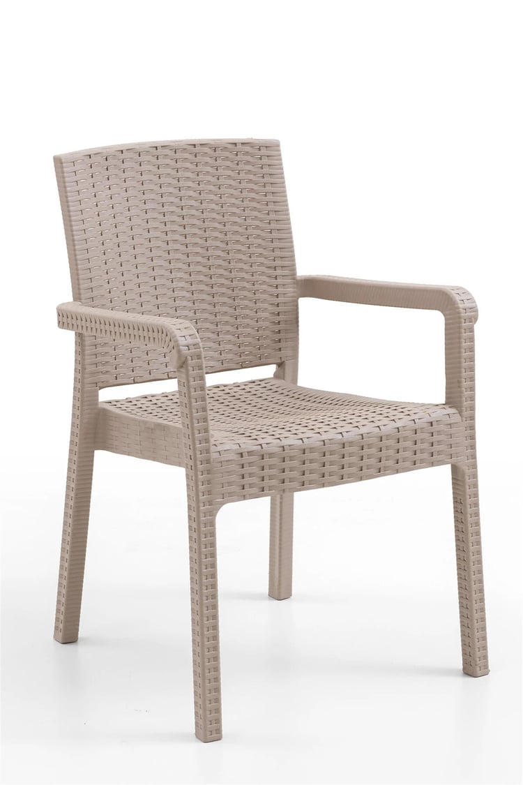 Evdemo King 2'li Rattan Sandalye Cappuccino