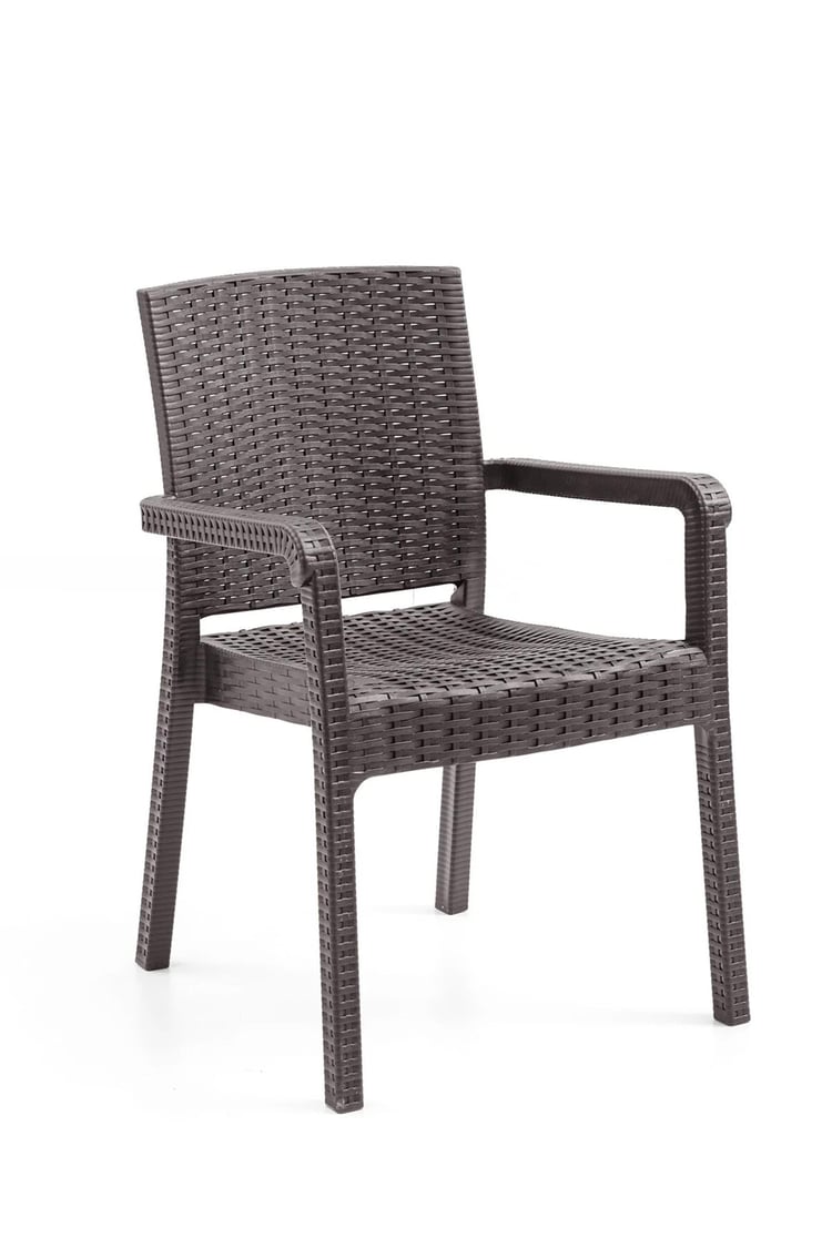 Evdemo King 4'lü Rattan Sandalye Kahve