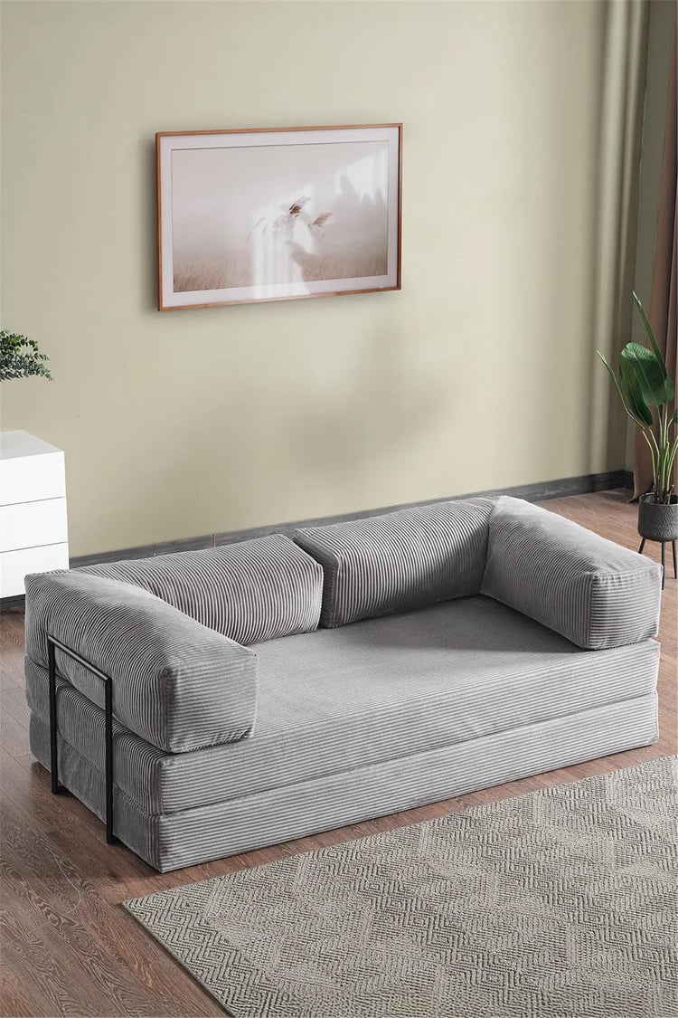 Evdemo Lounge Aktivite Koltuğu Çok Amaçlı Koltuk Yatak Gri