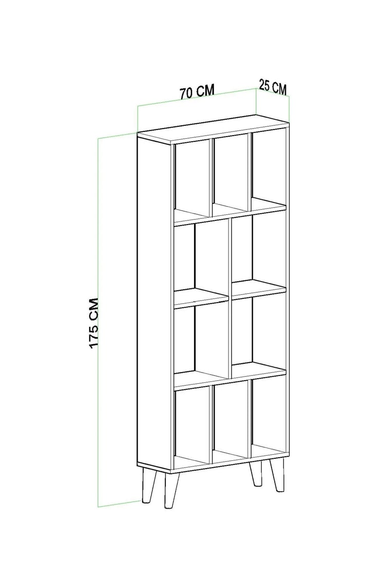 Evdemo Petek Dekoratif Kitaplık Beyaz
