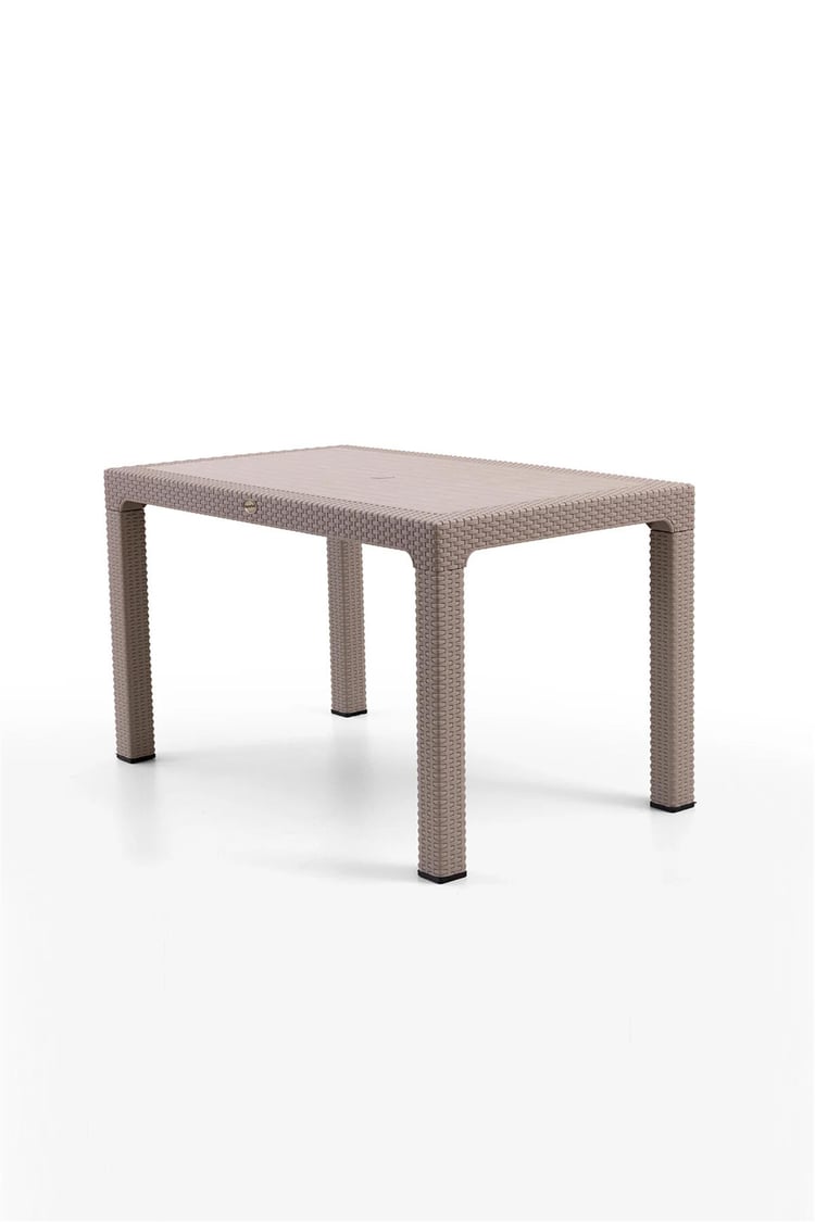 Evdemo Side 4 Kişilik Rattan Masa Sandalye Takımı Cappuccino