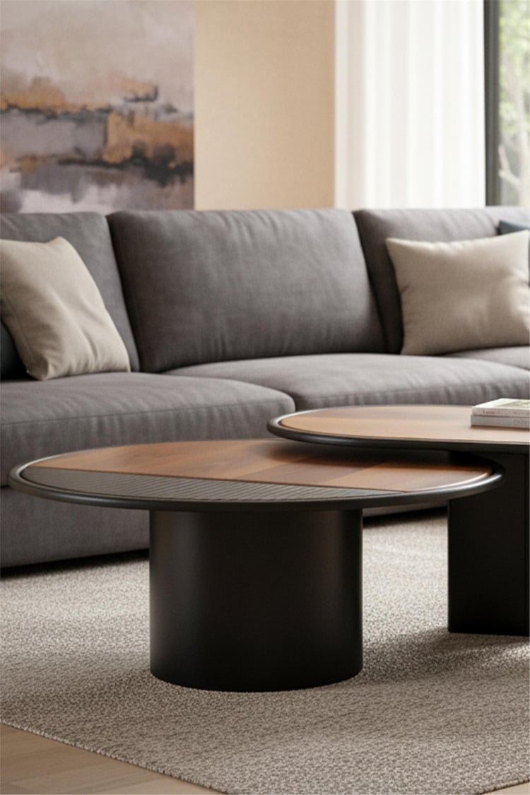 Eymense Asus İkili Orta Sehpa Seti Ceviz