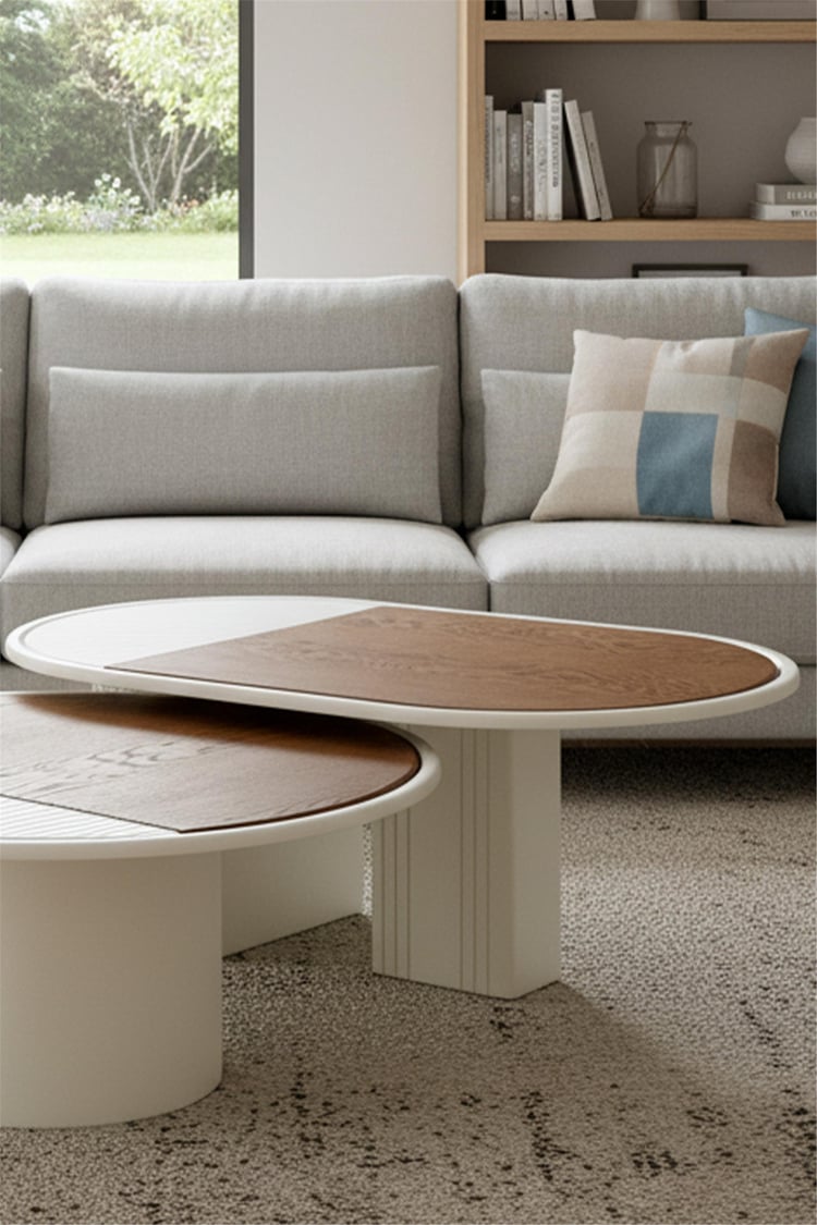 Eymense Asus İkili Orta Sehpa Seti Meşe