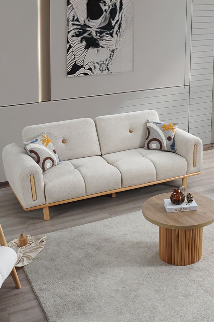 Eymense Boana Class Sırt Mekanizmalı Üçlü Koltuk Kanepe Gri