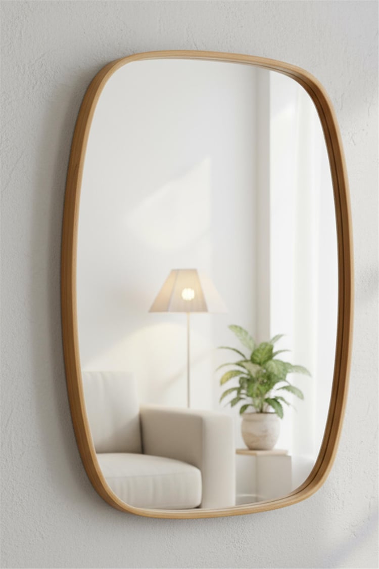 Eymense Cloudy Dekoratif Ayna Ceviz