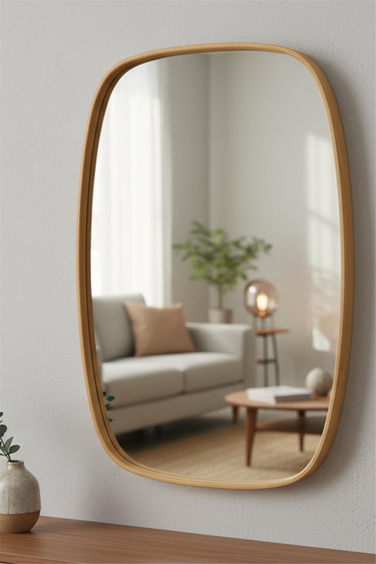 Eymense Cloudy Dekoratif Ayna Ceviz