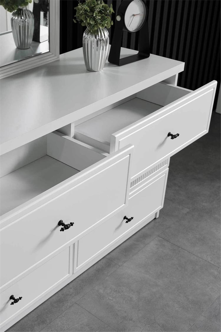 Eymense Focus Aynalı Şifonyer Beyaz