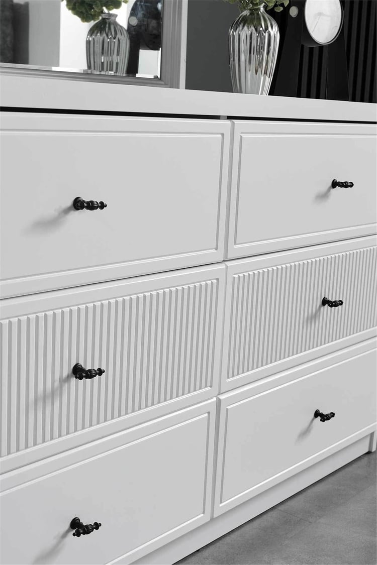 Eymense Focus Aynalı Şifonyer Beyaz