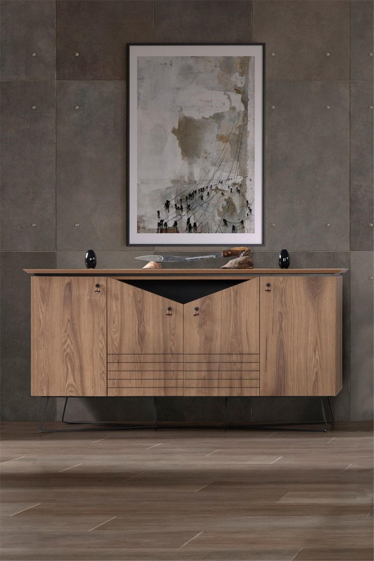 Eymense Halfeti Ofis Konsolu Ceviz