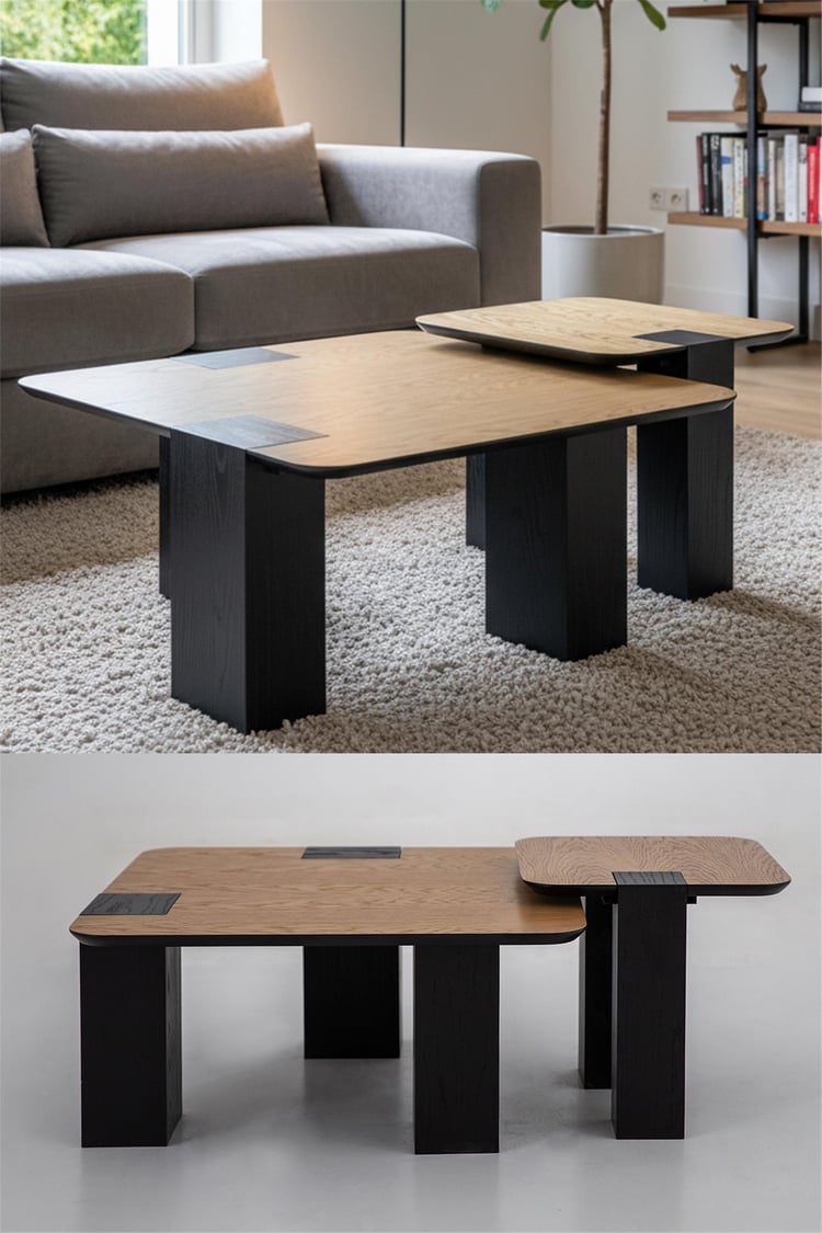 Eymense Lavanta İkili Orta Sehpa Seti