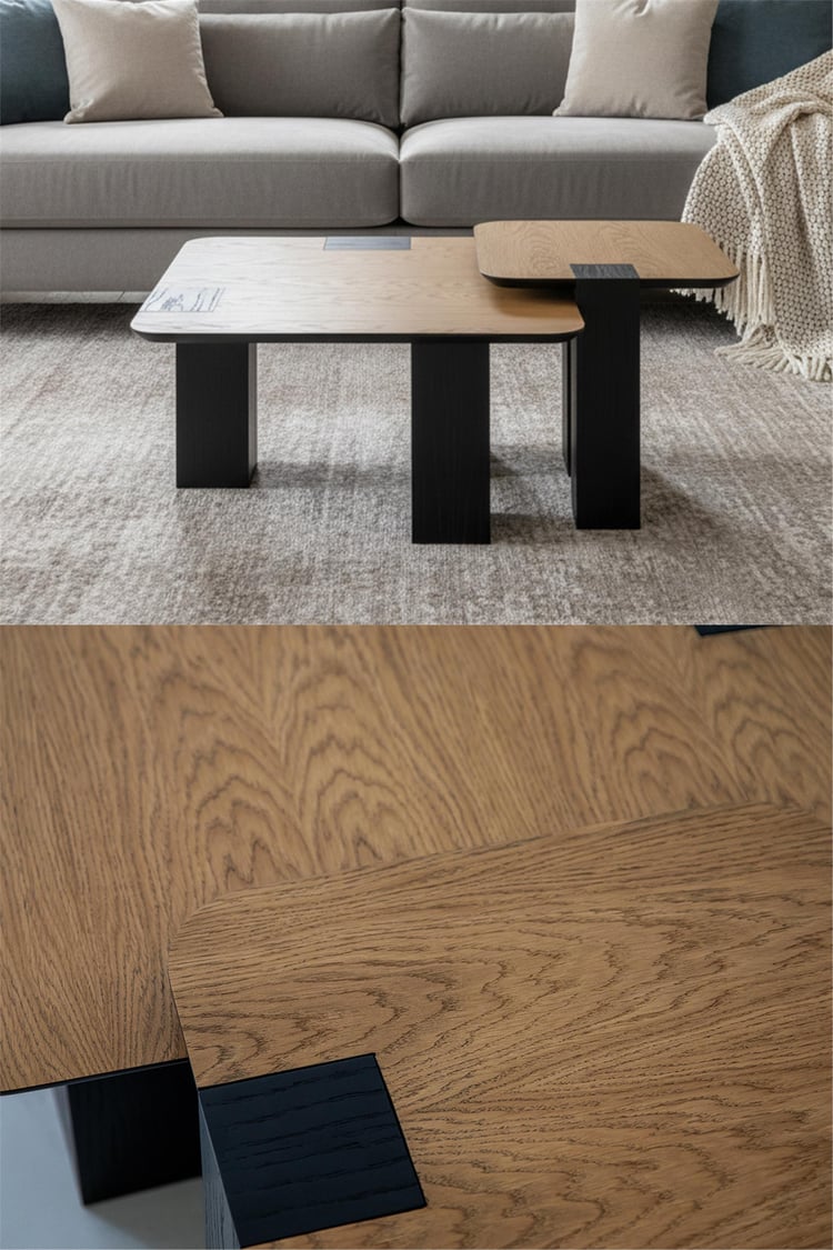 Eymense Lavanta İkili Orta Sehpa Seti