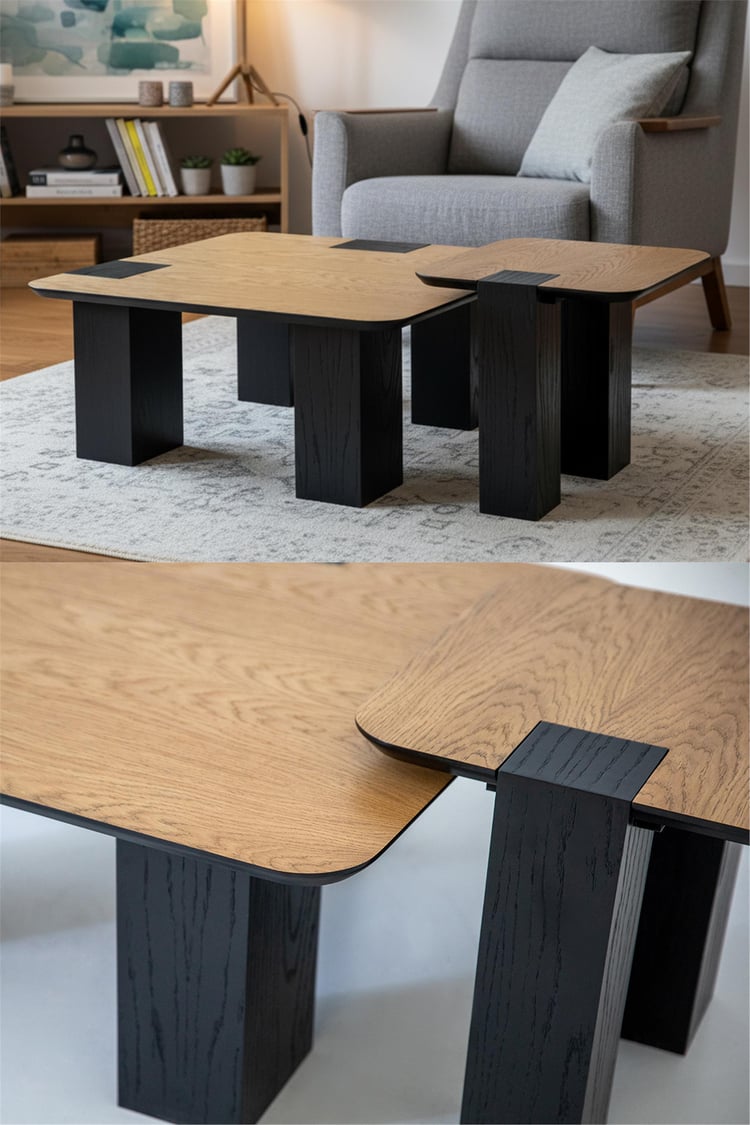 Eymense Lavanta İkili Orta Sehpa Seti