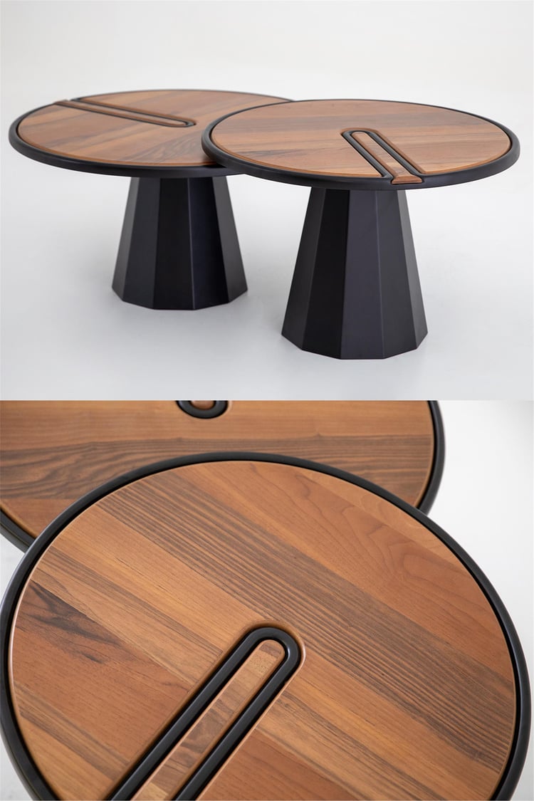 Eymense Lina İkili Orta Sehpa Seti Ceviz