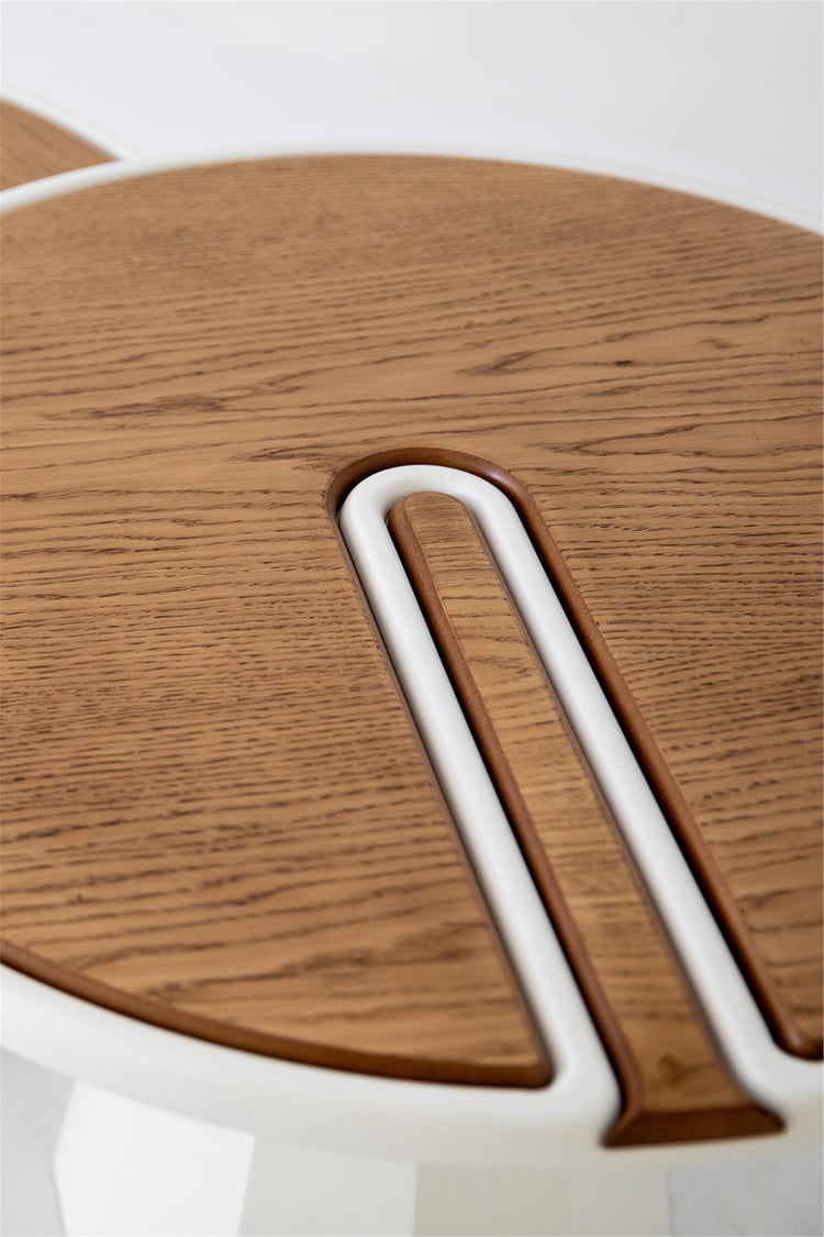 Eymense Lina İkili Orta Sehpa Seti Meşe