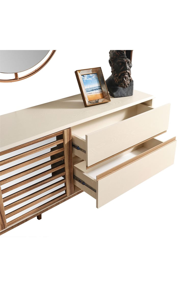 Eymense Linda Aynalı Konsol Ceviz