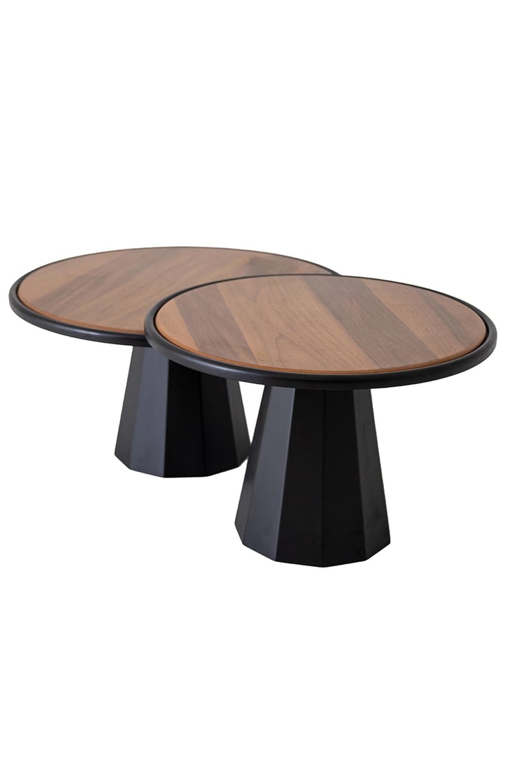 Eymense Luna İkili Orta Sehpa Seti Ceviz