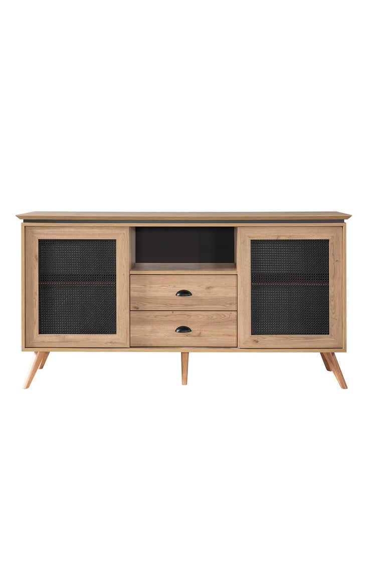 Eymense Mardin Siyah Ofis Konsolu Ceviz