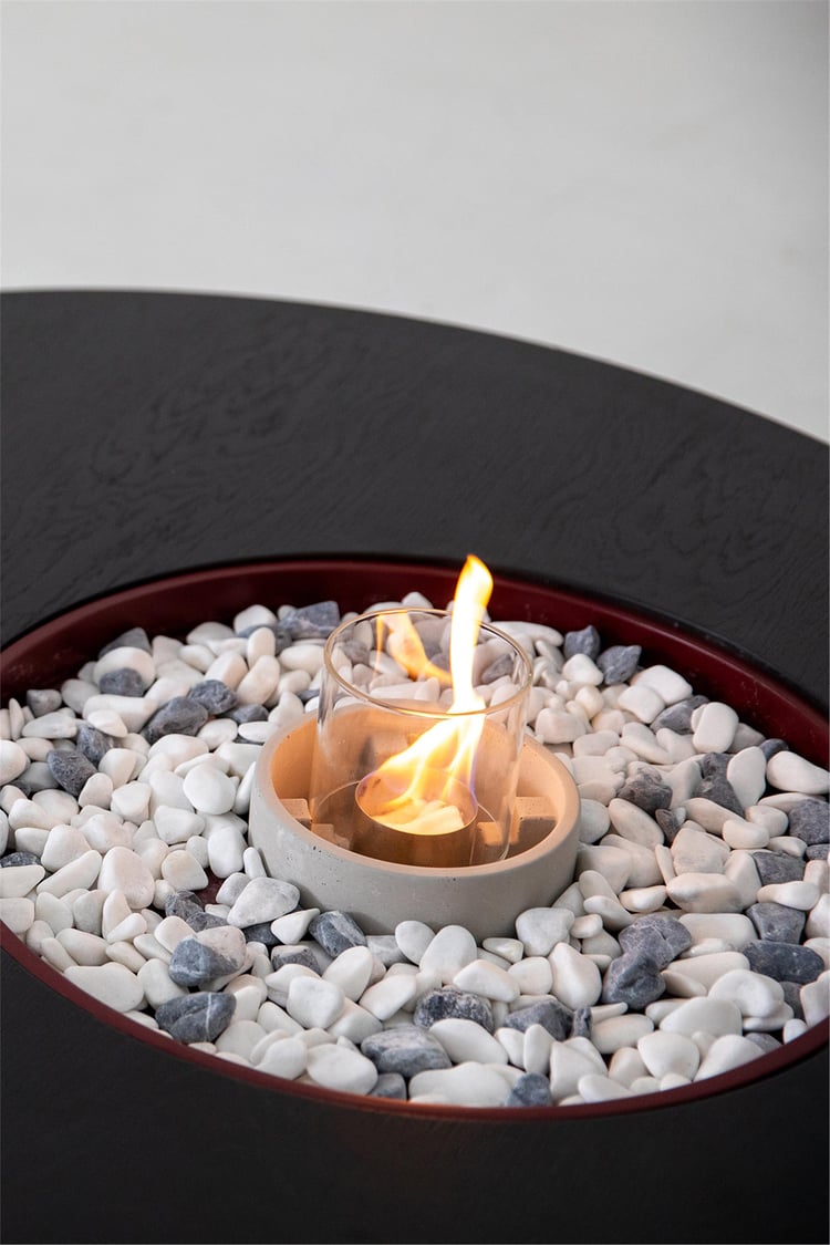 Eymense Monza Şömineli İkili Orta Sehpa Seti