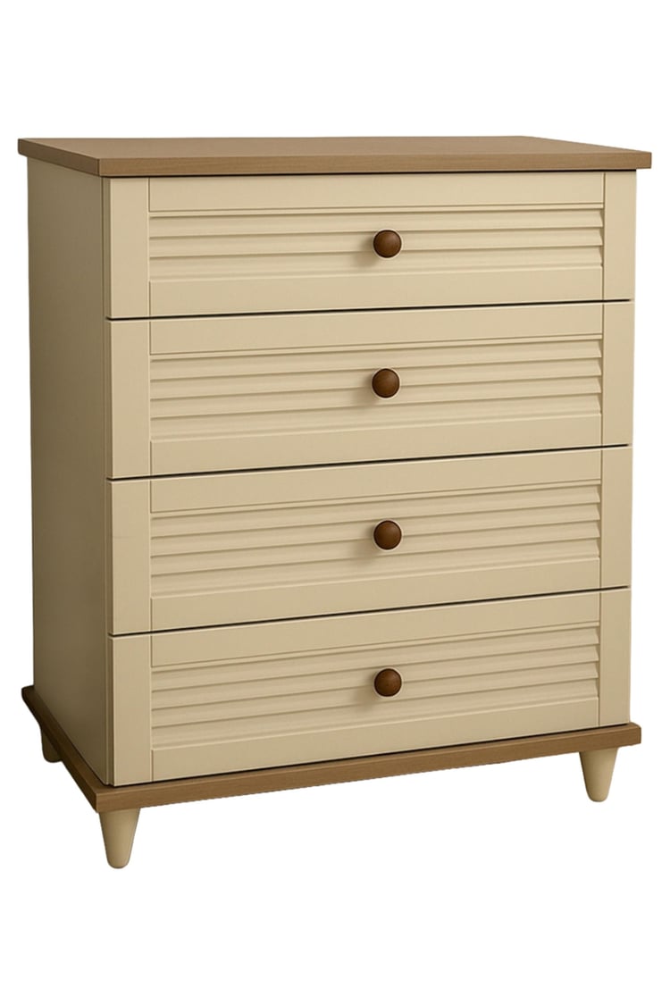 Eymense Panjurlu 4 Çekmeceli Şifonyer Bej Ceviz