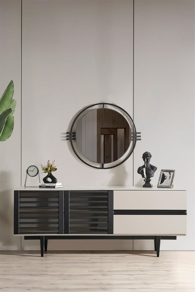 Eymense Pars Aynalı Konsol Antrasit