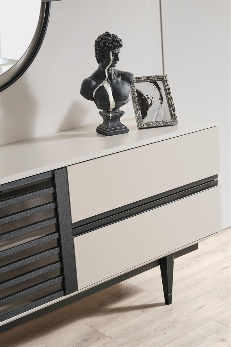 Eymense Pars Aynalı Konsol Antrasit