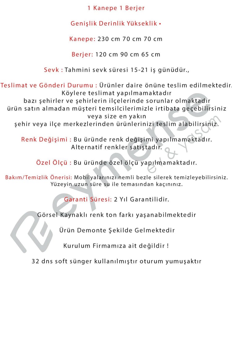 Eymense Petra Modern Koltuk Takımı 3+1 Krem