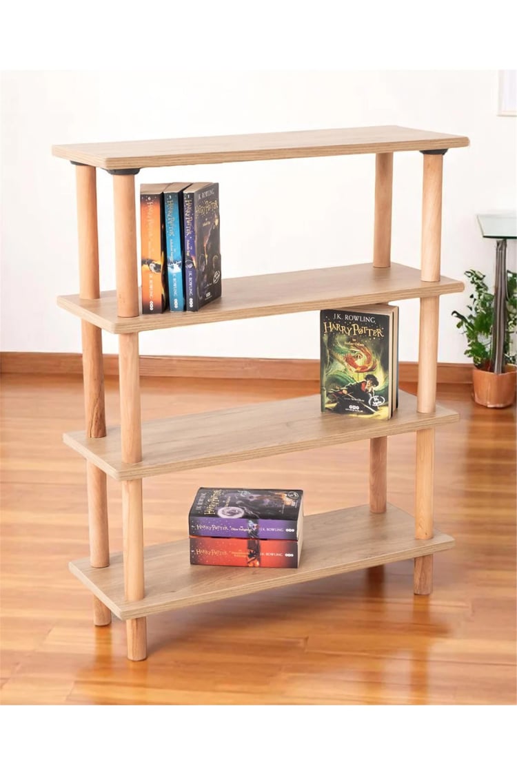 Eymense Pia 4 Raflı Kitaplık Çok Amaçlı Dolap Ceviz