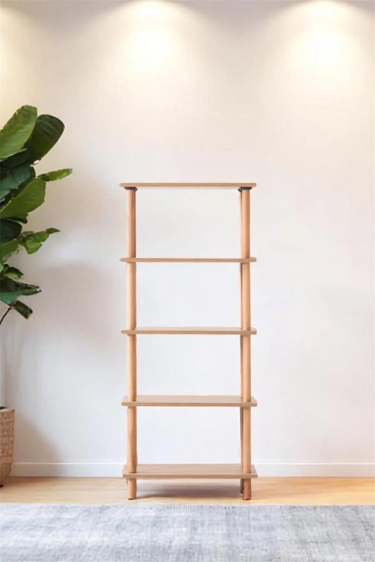 Eymense Pia 5 Raflı Kitaplık Çok Amaçlı Dolap Ceviz