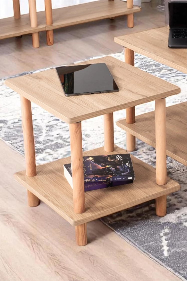 Eymense Pia Sehpa Seti Ceviz