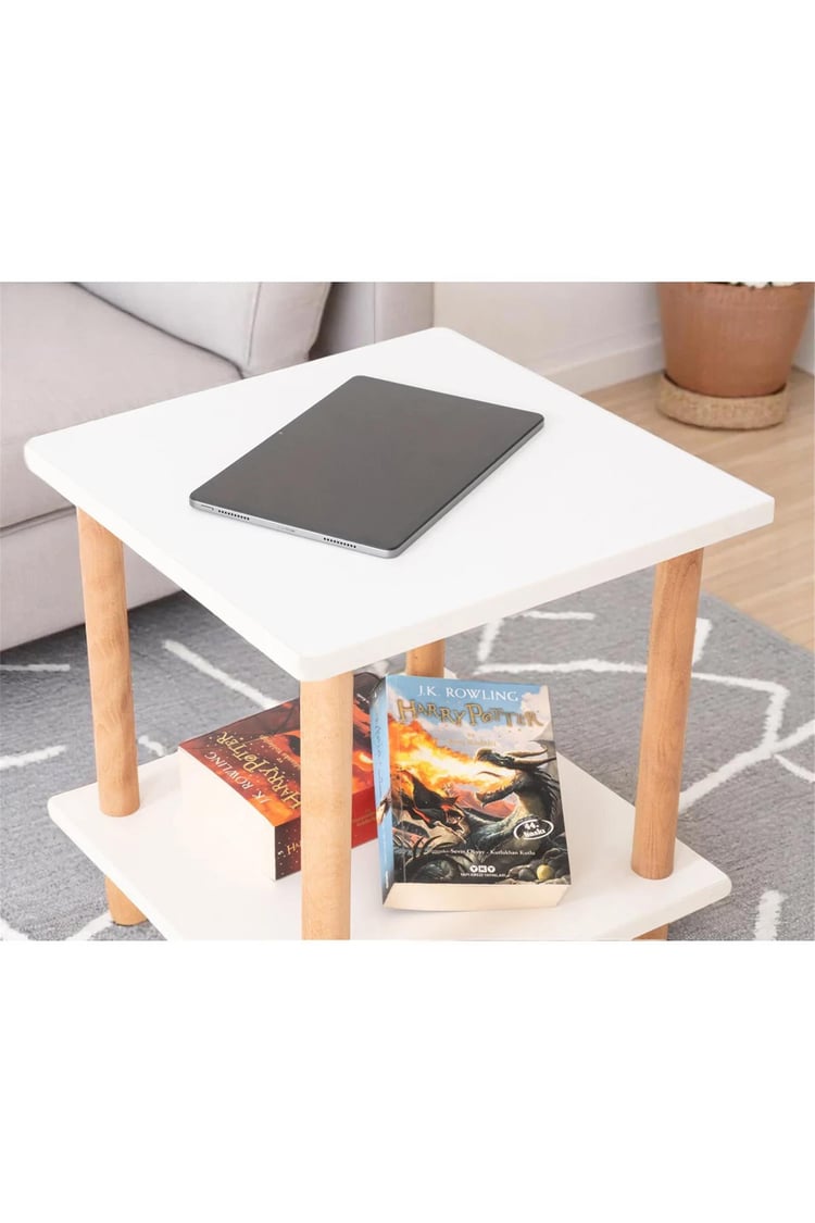 Eymense Pia Yan Sehpa Beyaz