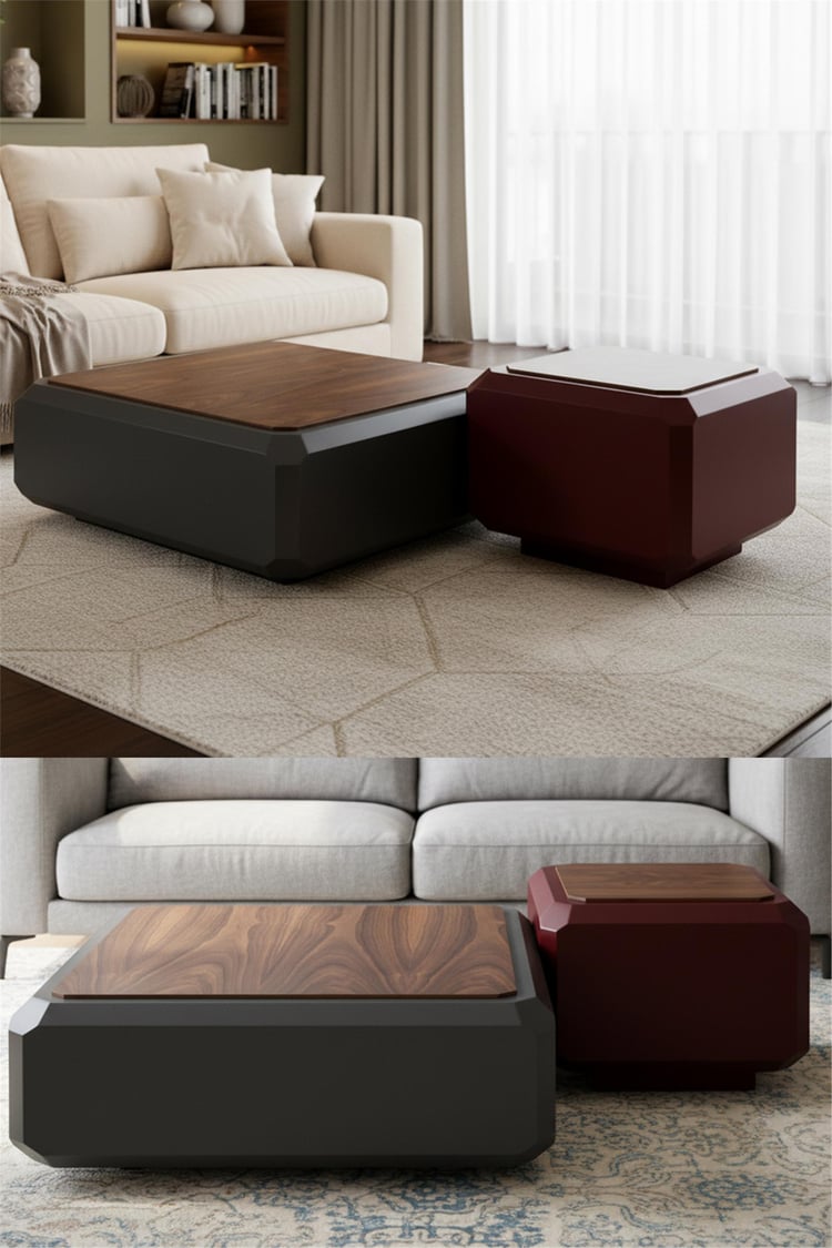 Eymense Roma İkili Orta Sehpa Seti