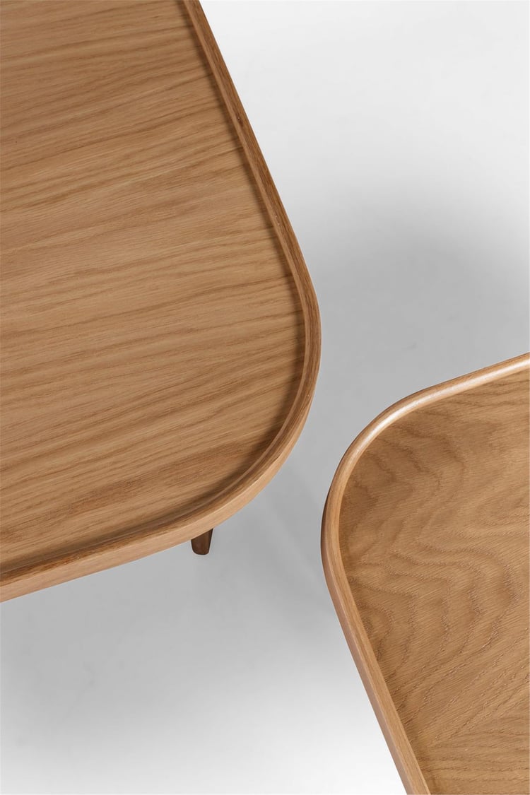 Eymense Verona Meşe Yan Sehpalı İkili Orta Sehpa Meşe