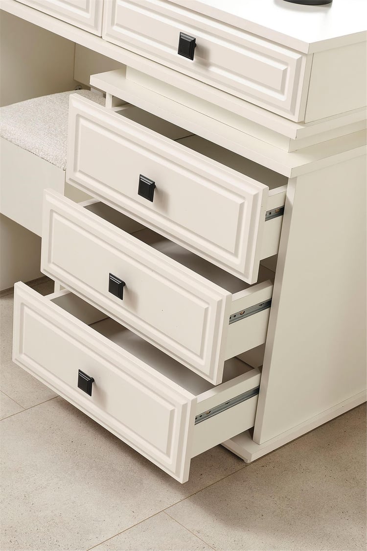 Eymense Vizyon Bohem Modern Aynalı Şifonyer Krem