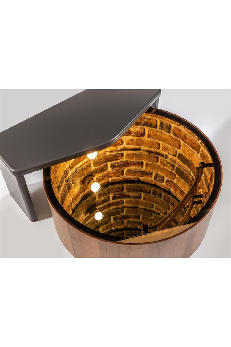 Eymense Woodwell 3D Boyutlu Sonsuz Puflu Modüllü İkili Orta Sehpa Ceviz