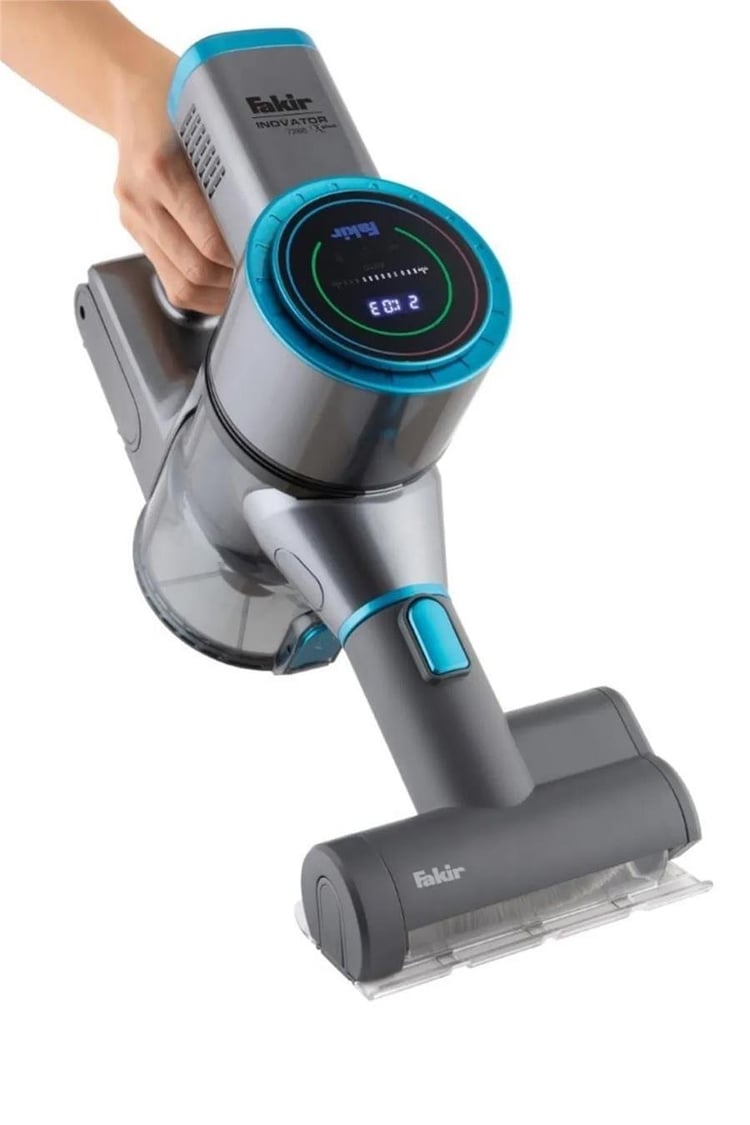 Fakir İnovator X Plus 7286 - Dikey Şarjlı Süpürge Antrasıt Blue K:3 Ad