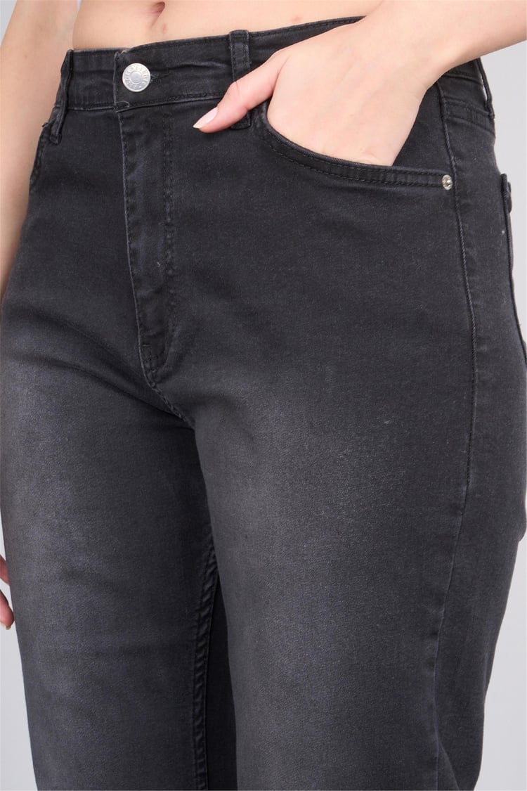 Fithit 7811 Bayan Jean İspanyol Paça Pantolon Füme