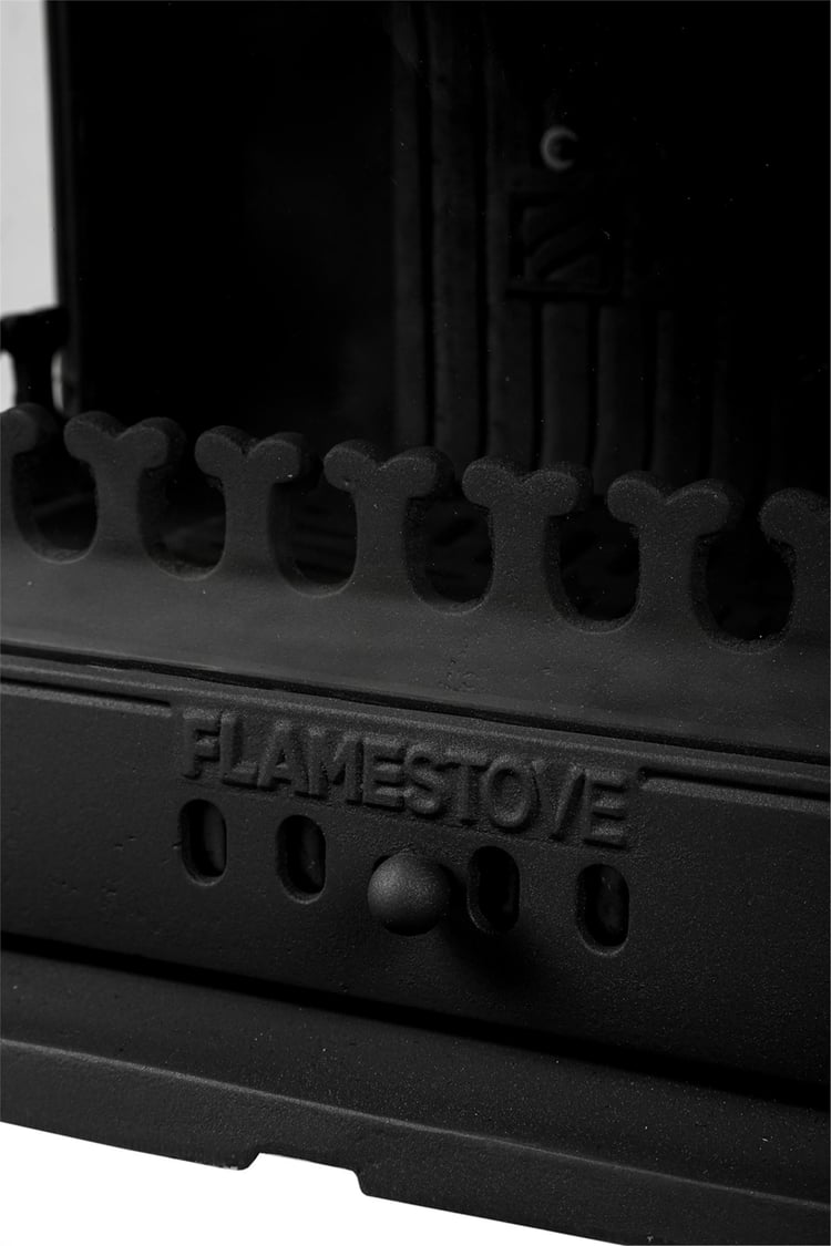 FLAME STOVE Retro 3 camlı yan kapaklı Fırınlı  Şömine Soba (45YK)