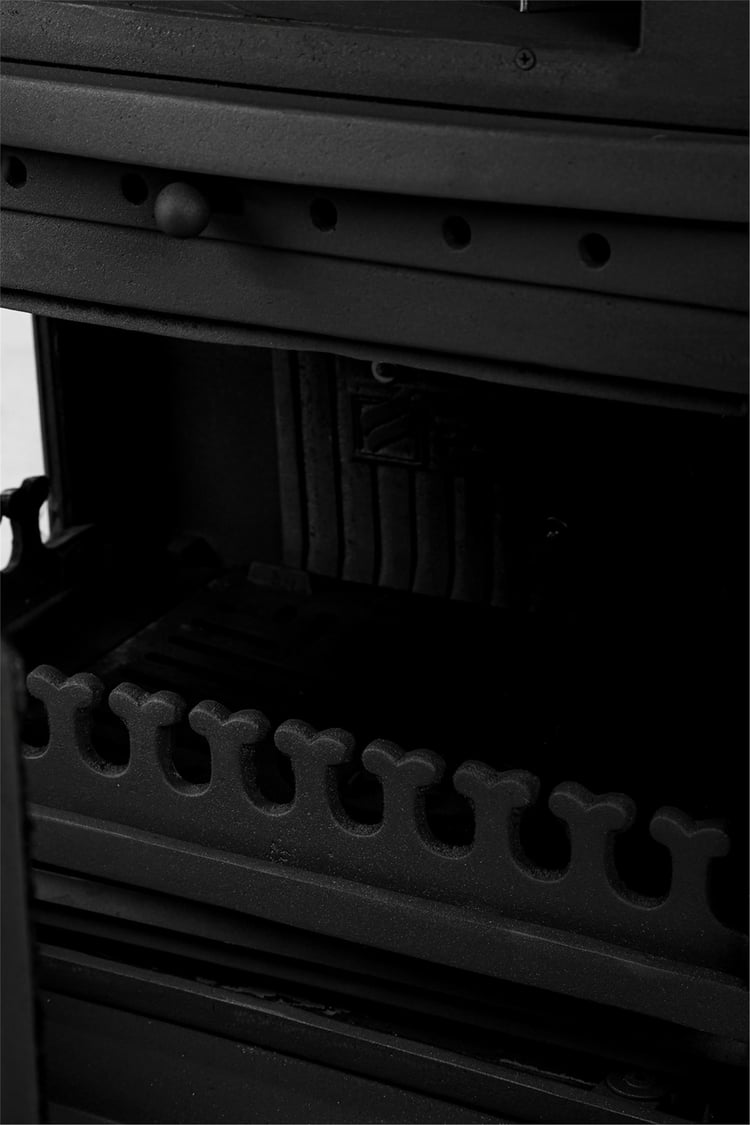 FLAME STOVE Retro 3 camlı yan kapaklı Fırınlı  Şömine Soba (45YK)